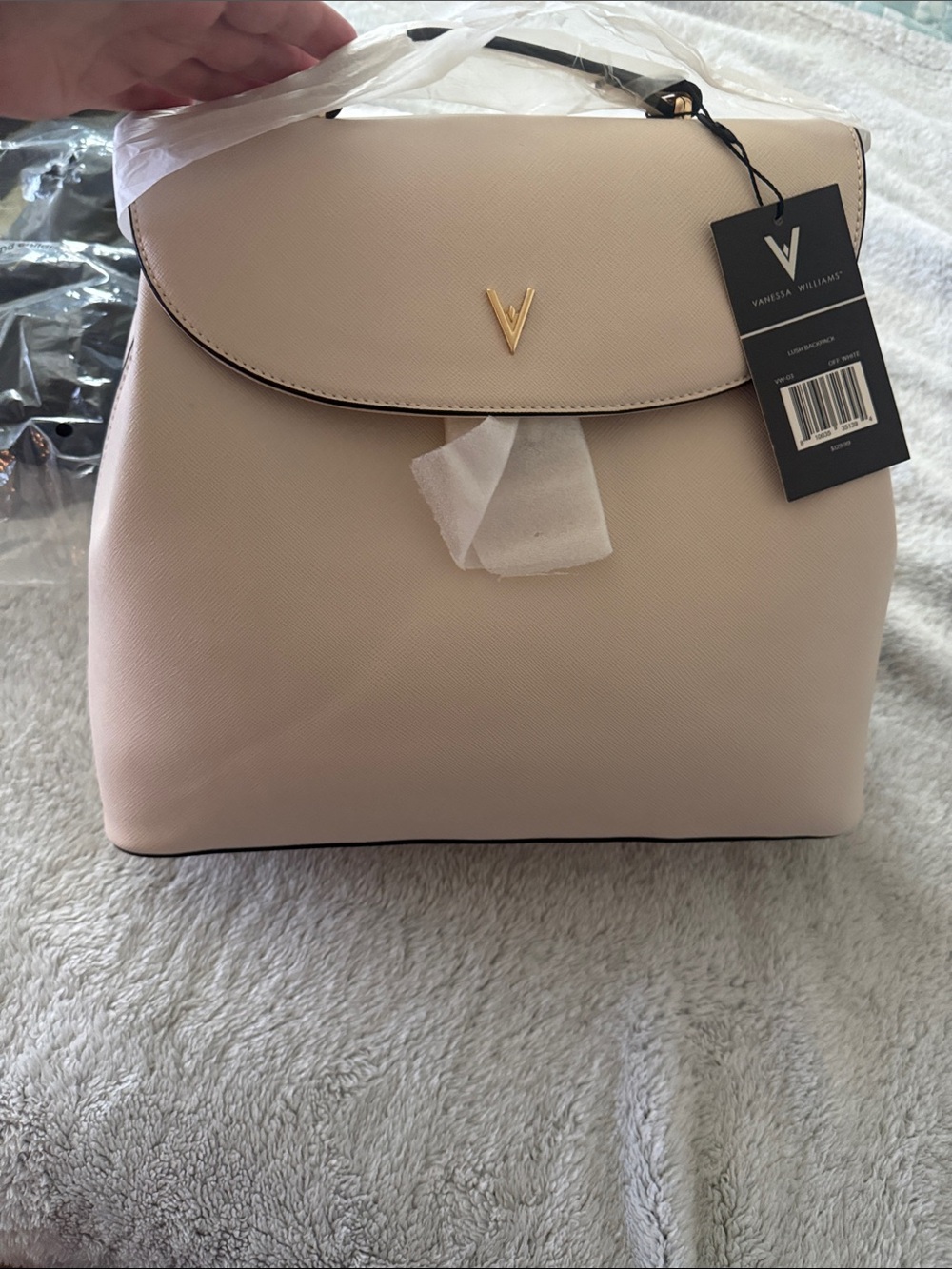 Vanessa Williams Cream Backpack Handbag